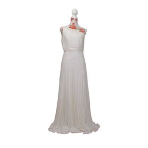 Elegant White One-Shoulder Gown